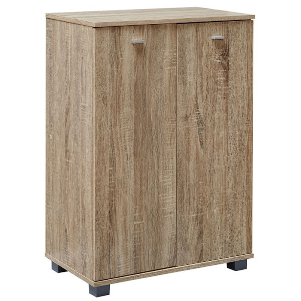 Wohnling Design Schuhschrank TAJA modern Holz Sonoma 12 Paar Schuhe 4 Fächer 2 Türen, WL1.175