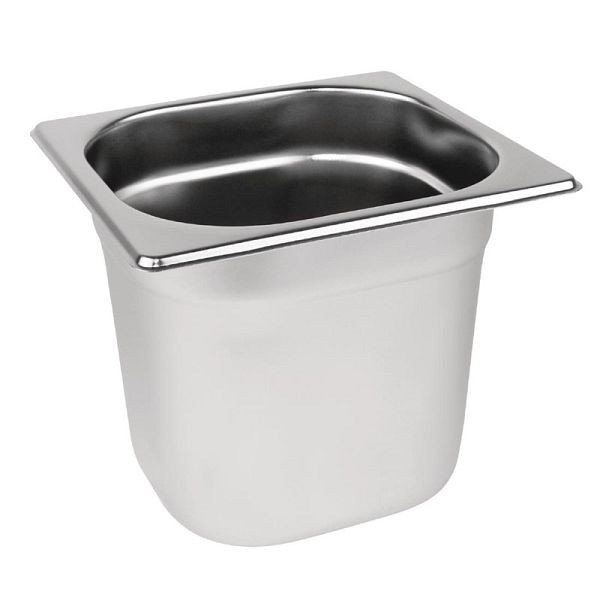Vogue GN-Behälter Edelstahl 15cm GN1/6, für Kühlschränke, K992