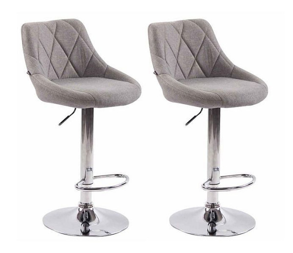 CLP Barhocker Lazio Stoff C, grau, VE: 2 Stück, 307046