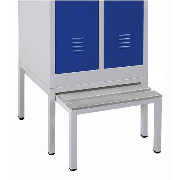 Lüllmann Untergestell mit Sitzbankauszug, Sitzauflagen PVC grau, 400 x 885 x 800 mm, lichtgrau, 524350LG