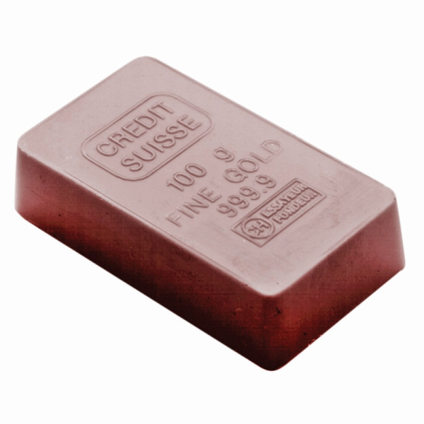 Schneider Schokoladen Form - Nugget aus Gold, 275 x 135 x 24 mm / 48 x 29 x 11 mm, 19 gr, 4 x 5 Stück, 421479