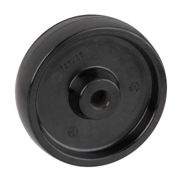 Dörner + Helmer Apparaterollen-Kunststoffrad mit Gleitlager, 50x19 mm, Nabe 6x22 mm, Tragkraft 50 kg, VE: 10 Stück, 775120