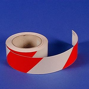 Moedel Warnmarkierung rechtsweisend, Folie, reflektierend, Rot-Weiß, 50 mm x 15 m, 55097