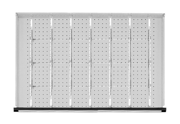 ANKE Werkbänke Schubladeneinteilungssatz; für Schublade 930 x 540 mm (BxT); für Fronthöhe 90 - 150 mm; 1/6 Teilung, 902.363