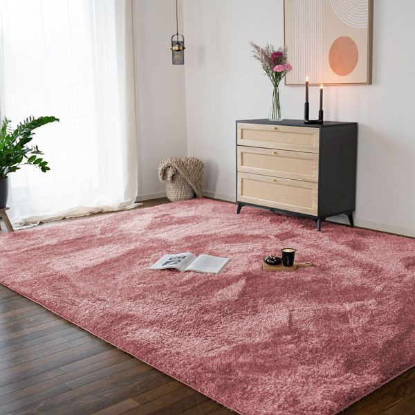 HOME DELUXE Hochflor Teppich SOFI, 110 x 60 cm Altrosa, 56226