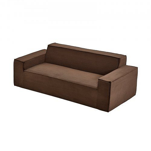 VEVOR Cordcouch 211 cm, tiefe Sitze, breite Armlehnen, Plüsch, Loungesessel, ideal für Wohn-/Schlafzimmer, Braun, BYDRWSFYSHMZBAL5W001V0
