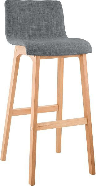 CLP Barhocker Hoover Stoff Natura, hellgrau, 301321