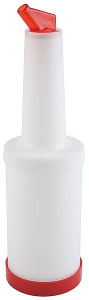 APS Dosier-/Vorratsflasche, klar, Ø 9 cm, Höhe: 33 cm, 0,85 Liter, Polypropylen, 4-teilig, 93147