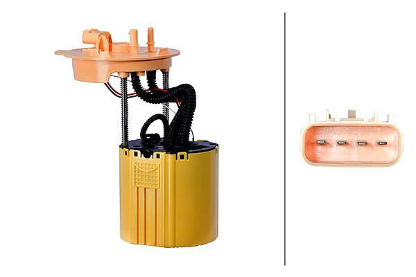 HELLA Kraftstoff-Fördereinheit, elektrisch, 4-polig, mit Dichtung/mit Tankgeber, 8TF 358 304-041