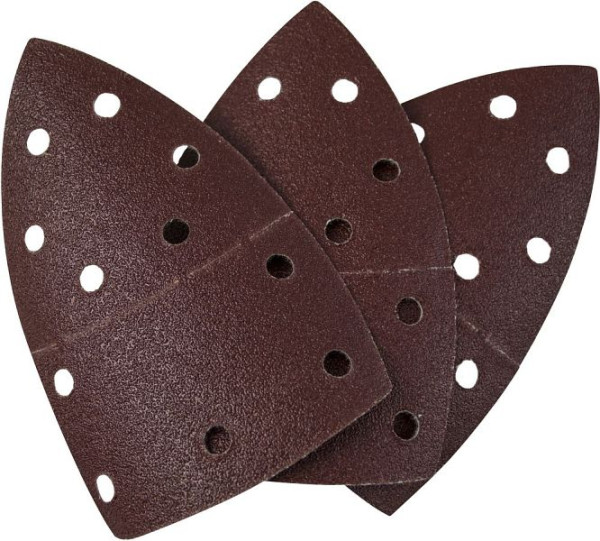 Güde Delta-Klett-Schleifpapier-Set 102x62/93 mm 6-teilig, Körnung je 2x 60 / 80 / 100 K, 58193