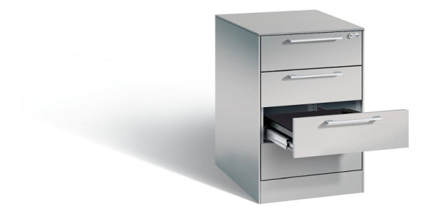 C+P Karteischrank Asisto, H710xB440xT600mm, Farbe: Weißaluminium, Bügelgriff, 146275-422 S10026