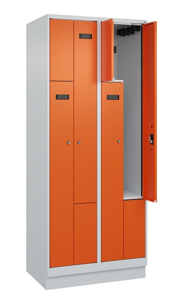 C+P Z-Spind Evolo PLUS, Sockel, 4 Fächer, 1950x800x500mm, 7035/2004, Zylinderschloss, 049023-224 S10030