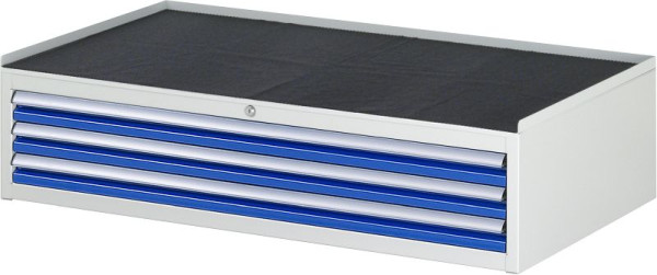 RAU Schubladenschrank Serie 7000, B1145 x T650 x H285mm, Metallauflage, Höhe 25 mm, Schubladen: 3xH60 mm, 13-XXL1.2A-MT.11