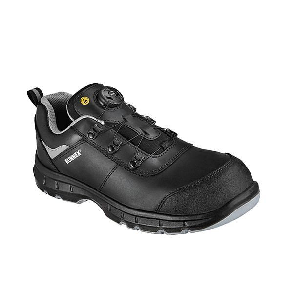 RUNNEX S3S-ESD-Sicherheitshalbschuhe atop FlexStar, Farbe: schwarz/ grau, Größe: 37, VE: 1 Paar, 5390-37