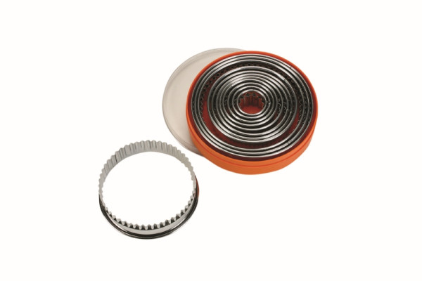Schneider Ausstechersatz rund gezackt 12-teilig, Edelstahl, Materialstärke: 0,4, 0,5 mm, 199503