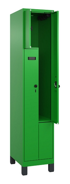 C+P Z-Spind Evolo PLUS, Füße, 2 Fächer, 1950x400x500mm, 6037/6037, Drehriegel, 049013-122 S10024