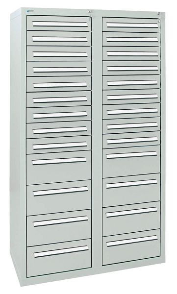 stumpf Schubladenschrank Serie T-100/35-4, RAL 7035/7035, 26 Schubladen (18x100, 8x200mm), 8154807