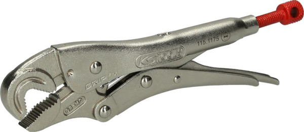 KS Tools Maul-Gripzange mit Drahtschneider, 175mm, 115.1175