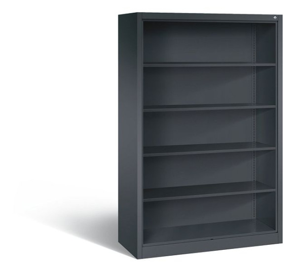 C+P Stahlregal mit Rückwand Acurado, H1950xB1200xT500mm, Farbe: Schwarzgrau, 5 OH, 9380-000 S10013