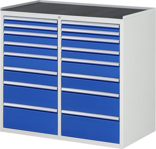 RAU Schubladenschrank 7000, B1145xT650xH1035mm, li: 2x60, 2x90, 2x120, 180, 210mm, re: 2x60, 2x90, 2x120, 180, 210mm, Metallauflage, 03-LL7.11.11A-MT.11
