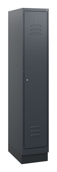 C+P Umkleidespind Classic PLUS, Sockel, 1630x300x500mm, 7016/7016, Zylinderschloss, 0800205-10 S10027
