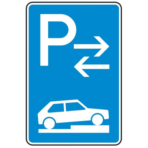 Stein HGS Parken auf Gehwegen halb quer zur Fahrtrichtung rechts (Mitte) Nr. 315-78, 630x420mm /RA2/Flachform 2mm, 315-78-121