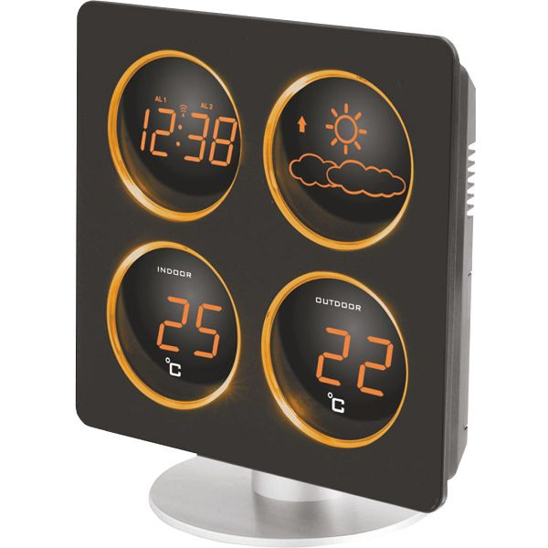 Technoline Wetterstation, DCF-77 Funkuhr mit manueller Einstelloption, Abmaße: 172 x 110 x 194 mm, WS 6830