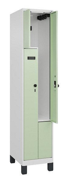 C+P Z-Spind Evolo PLUS, Füße, 2 Fächer, 1950x400x500mm, 9016/6019, 049013-122 S10026