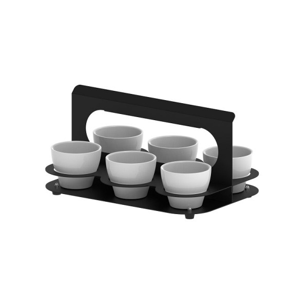 Casselin Display für Ramequins 6 - Lopo, Schwarz epoxidbeschichteter Stahl, CPR6L