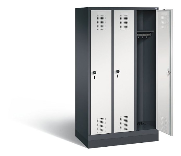 C+P Spind Evolo, H1600xB900xT500mm, Farbe: Schwarzgrau / Lichtgrau, 480206-30 S10062