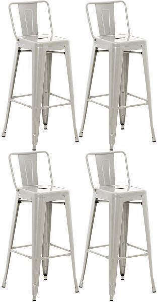 CLP Barhocker Mason, silber, VE: 4 Stück, 312920, 4251756403867