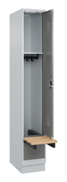 C+P Spind Evolo PLUS, 1 Abteile, 1950x300x815mm, 7035/0004, Zylinderschloss, 049040-10 S10041