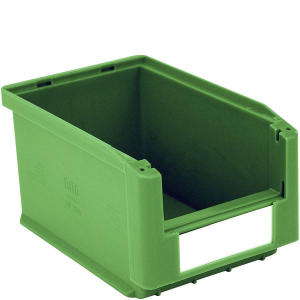 BITO Sichtlagerkasten SK Set /SK2311 230x150x125 grün, inklusive Etikett, 20 Stück, C0230-0007