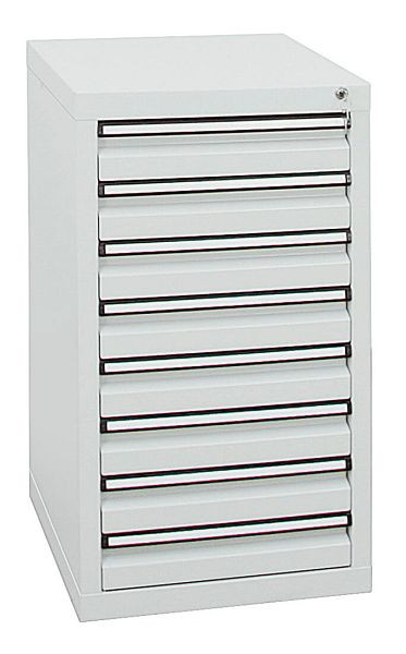 stumpf Schubladenschrank Serie STS 410, RAL 7035/7035, 8 Schubladen (8x100 mm), 7101107