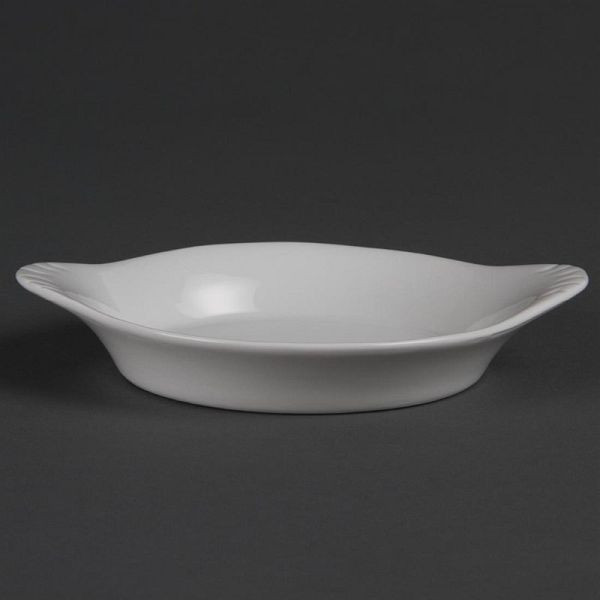 Olympia Whiteware runde Gratinschalen weiß 15,6 x 12,6cm, VE: 6 Stück, W443