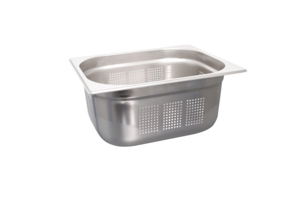 Schneider GN-Behälter Edelstahl, gelochte Ausführung, GN1/2 265x325x150 mm, 8,5 L, 530322