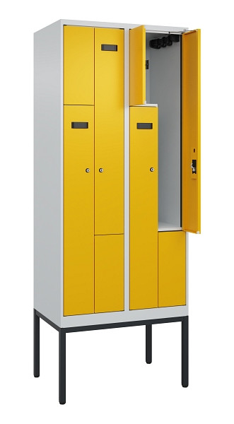 C+P Z-Spind Evolo PLUS, Gestell, 4 Fächer, 2120x800x500mm, 7035/1004, Zylinderschloss, 0490337-224 S10023