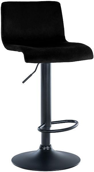 CLP Barhocker Hoover Samt B, schwarz, 327038, 4255716370565