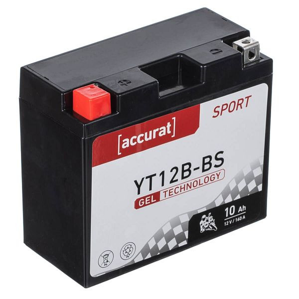Accurat Sport GEL YT12B-BS Motorradbatterie 10Ah 12V 160A YT12B-4, MBG-YT12B