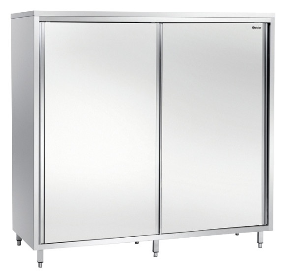 Bartscher Hochschrank 700, B1600, 2 Schiebetüren, Chromnickelstahl, 399160