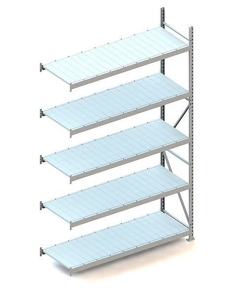 Meta MINI-RACK AR 3000x1800x650 mm, verzinkt, mit Stahlpaneele, Bodenanzahl: 5, 20051333