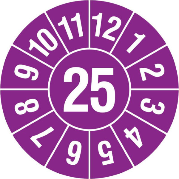 Stein HGS Prüfplaketten ohne Jahresfarbe (1 Jahr), 2025, 31.c7004-25