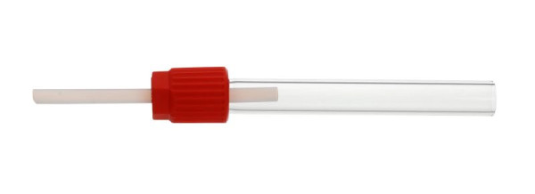 Rettberg Schraubkappe GL 18 aus PBT, mit PTFE-Innenteil, für Schlauch- und Rohrdurchführung, Außen-Ø 6 mm, 107000229