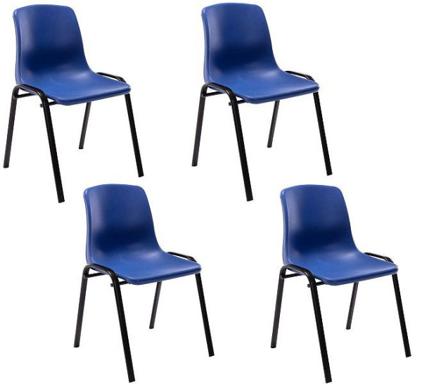 CLP Stapelstuhl Nowra Kunststoff, blau, VE: 4 Stück, 316229