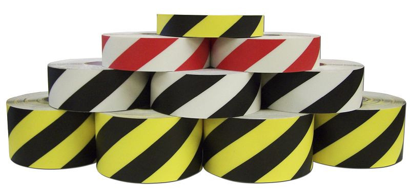 Ergomat DuraStripe Hazard Striping Schwarz/Gelb Gefahrenband, Breite 5 cm, Länge 30 m, DSV530BK/Y