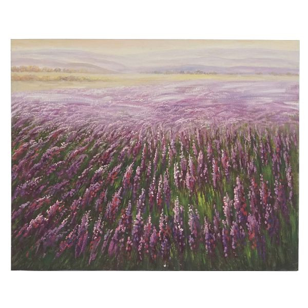 Mendler Ölgemälde Blumenfeld, 100% handgemaltes Wandbild Gemälde XL, 100x80cm, 44752