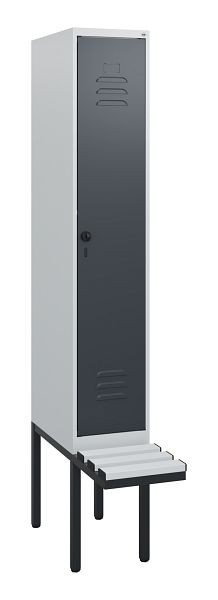 C+P Umkleidespind Classic PLUS, 1950x300x815mm, 7035/7016, Drehriegel, 0800405-10 S10038