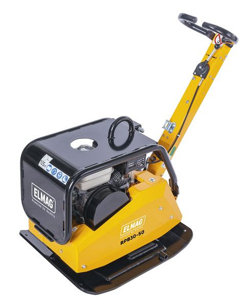 ELMAG Rüttelplatte reversierbar, RPB30-50 mit Honda- Motor GX200, 3000 Zentrifugalkraft, mit Schutzrahmen aus Stahl, 63012