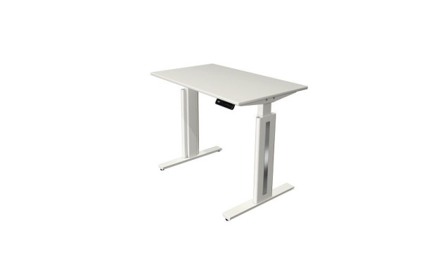 Kerkmann Sitz-/Stehtisch Move 3 fresh, B 1000 x T 600 mm, elektrisch höhenverstellbar von 720-1200 mm, weiß, 10183010