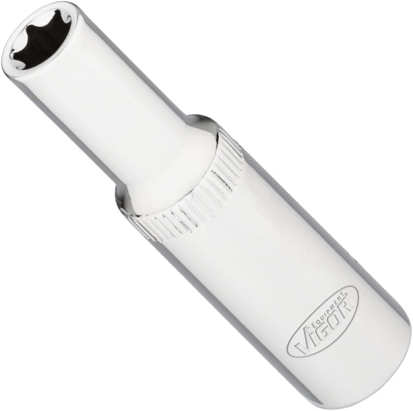 VIGOR T Steckschlüsseleinsatz, lang, 3/8 Zoll (10 mm) Vierkant, E Profil, SW E10, V7014-10